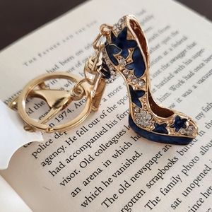 New Rhinestone Navy Blue Statement Piece Stiletto Pump Bag Charm